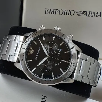 Emporio Armani Chronograph Quartz Black Dial Men's Watch 